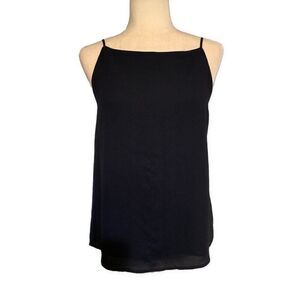 Ann Taylor Loft Solid Midnight Blue Tank Top Medium
